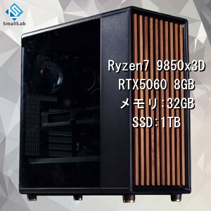 �X���[�����{ AMD Ryzen7 9850x3D �^ RTX5060 8GB �E�b�h�f�U�C�� �Q�[�~���OPC Windows11 Home SSD M.2 NVME 1TB ������ DDR5 4800MHz 32GB �ȈՐ��� 240mm �u���b�N ��