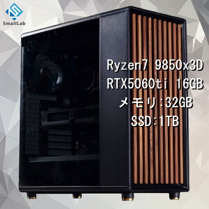 �X���[�����{ AMD Ryzen7 9850x3D �^ RTX5060ti 16GB �E�b�h�f�U�C�� �Q�[�~���OPC Windows11 Home SSD M.2 NVME 1TB ������ DDR5 4800MHz 32GB �ȈՐ��� 240mm �u���b�N ��