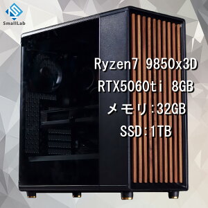 �X���[�����{ AMD Ryzen7 9850x3D �^ RTX5060ti 8GB �E�b�h�f�U�C�� �Q�[�~���OPC Windows11 Home SSD M.2 NVME 1TB ������ DDR5 4800MHz 32GB �ȈՐ��� 240mm �u���b�N ��