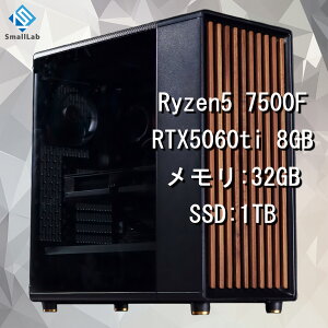 �X���[�����{ AMD Ryzen5 7500F �^ RTX5060ti 8GB �E�b�h�f�U�C�� �Q�[�~���OPC Windows11 Home SSD M.2 NVME 1TB ������ DDR5 4800MHz 32GB �ȈՐ��� 240mm �u���b�N ��