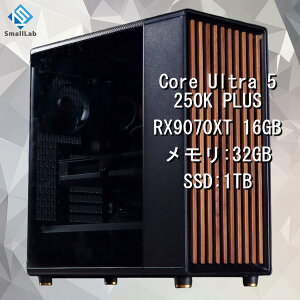 �X���[�����{ Intel Core Ultra 5 250K PLUS �^ RX9070XT 16GB �E�b�h�f�U�C�� �Q�[�~���OPC Windows11 Home SSD M.2 NVME 1TB ������ DDR5 4800MHz 32GB �ȈՐ��� 240mm �u���b�N ��