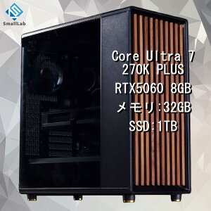 �X���[�����{ Intel Core Ultra 7 270K PLUS �^ RTX5060 8GB �E�b�h�f�U�C�� �Q�[�~���OPC Windows11 Home SSD M.2 NVME 1TB ������ DDR5 4800MHz 32GB �ȈՐ��� 240mm �u���b�N ��