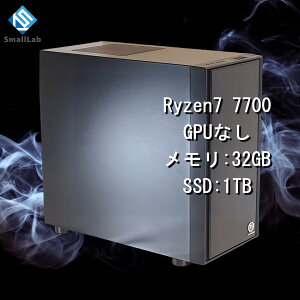 �X���[�����{ AMD Ryzen7 7700 �^ GPU�Ȃ� �R�X�p�ŋ� �Q�[�~���OPC Windows11 Home SSD M.2 NVME 1TB ������ DDR5 4800MHz 32GB ����LAN�@�\ WiFi6E Bluetooth5.3