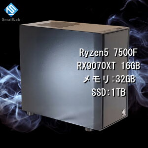 �X���[�����{ AMD Ryzen5 7500F �^ RX9070XT 16GB �E�b�h�f�U�C�� �Q�[�~���OPC Windows11 Home SSD M.2 NVME 1TB ������ DDR5 4800MHz 32GB �ȈՐ��� 240mm �u���b�N ��