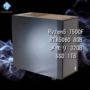 �X���[�����{ AMD Ryzen5 7500F �^ RTX5060 8GB �R�X�p�ŋ� �Q�[�~���OPC Windows11 Home SSD M.2 NVME 1TB ������ DDR5 4800MHz 32GB ����LAN�@�\ WiFi6E Bluetooth5.3