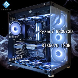 �X���[�����{ AMD Ryzen7 9800x3D �^ RTX5070 12GB �K���X2��ATX �Q�[�~���OPC Windows11 Home SSD�E������ �I���� �ȈՐ��� 360mm �u���b�N ��