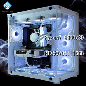 �X���[�����{ AMD Ryzen7 9800x3D �^ RTX5070ti 16GB �K���X2��ATX �Q�[�~���OPC Windows11 Home SSD�E������ �I���� �ȈՐ��� 360mm �z���C�g ��