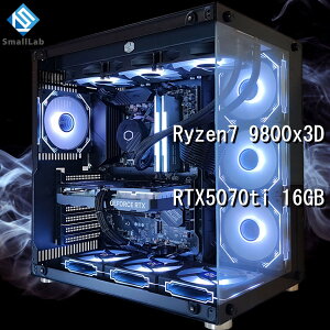 �X���[�����{ AMD Ryzen7 9800x3D �^ RTX5070ti 16GB �K���X2��ATX �Q�[�~���OPC Windows11 Home SSD�E������ �I���� �ȈՐ��� 360mm �u���b�N ��