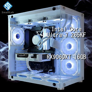 �X���[�����{ Intel Core Ultra 7 265KF �^ RX9060XT 16GB �K���X2��ATX �Q�[�~���OPC Windows11 Home SSD�E������ �I���� �ȈՐ��� 360mm �z���C�g ��