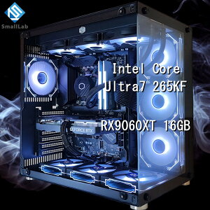 �X���[�����{ Intel Core Ultra 7 265KF �^ RX9060XT 16GB �K���X2��ATX �Q�[�~���OPC Windows11 Home SSD�E������ �I���� �ȈՐ��� 360mm �u���b�N ��