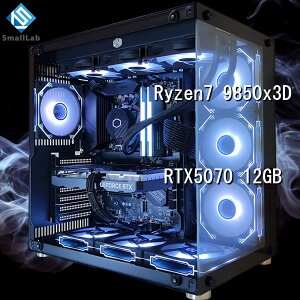 �X���[�����{ AMD Ryzen7 9850x3D �^ RTX5070 12GB �K���X2��ATX �Q�[�~���OPC Windows 11 SSD�E������ �I���� �ȈՐ��� 360mm �u���b�N ��