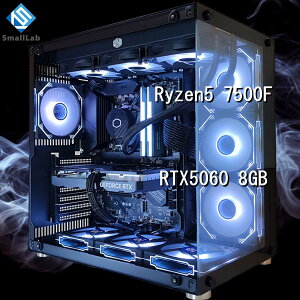 �X���[�����{ AMD Ryzen5 7500F �^ RTX5060ti 16GB �K���X2��ATX �Q�[�~���OPC Windows11 Home SSD�E������ �I���� �ȈՐ��� 360mm �u���b�N ��