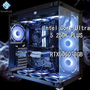 �X���[�����{ Intel Core Ultra 5 250K PLUS �^ RTX5060 8GB �K���X2��ATX �Q�[�~���OPC Windows 11 SSD�E������ �I���� �ȈՐ��� 360mm �u���b�N ��
