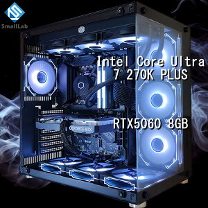 �X���[�����{ Intel Core Ultra 7 270K PLUS �^ RTX5060 8GB �K���X2��ATX �Q�[�~���OPC Windows 11 SSD�E������ �I���� �ȈՐ��� 360mm �u���b�N ��