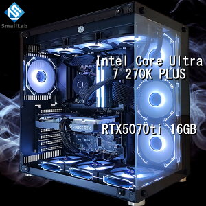 �X���[�����{ Intel Core Ultra 7 270K PLUS �^ RTX5070ti 16GB �K���X2��ATX �Q�[�~���OPC Windows 11 SSD�E������ �I���� �ȈՐ��� 360mm �u���b�N ��