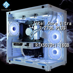 �X���[�����{ Intel Core Ultra 7 270K PLUS �^ RTX5070ti 16GB �K���X2��ATX �Q�[�~���OPC Windows11 Home SSD�E������ �I���� �ȈՐ��� 360mm �z���C�g ��