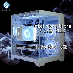 �X���[�����{ Intel Core Ultra 7 270K PLUS �^ RTX5060ti 8GB �K���X2�ʃR���p�N�g �Q�[�~���OPC Windows11 Home SSD�E������ �I���� �z���C�g ��
