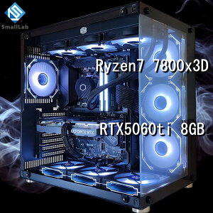 �X���[�����{ AMD Ryzen7 7800x3D �^ RTX5060ti 8GB �K���X2��ATX �Q�[�~���OPC Windows 11 SSD�E������ �I���� �ȈՐ��� 360mm �u���b�N ��