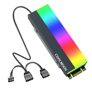 �y�X���[�����{�zCOOLMOON M.2 SSD �q�[�g�V���N LED ARGB 5v 3pin