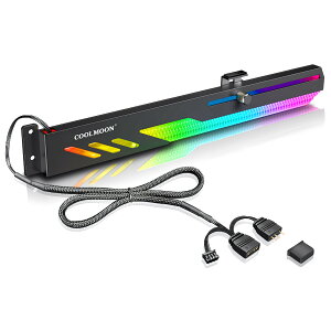 �y�X���[�����{�zCOOLMOON �O���t�B�b�N�{�[�h�u���P�b�g GPU �z���_�[ LED ARGB 5v 3pin 28cm �x�� ����h�~ �E���h�~