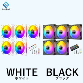 【スモールラボ】COOLMOON HiFrost PCケースファン5枚セット 120mm 4pin PWM LED ARGB 5v 3pin ファンハブ コントローラー付き リモコン 色変更可能 ファン回転速度変更可能 インフィニティ―ミラー