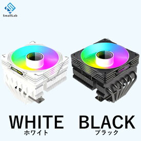 【スモールラボ】COOLMOON CPUクーラートップフロー空冷クーラー 120mm LED ARGB 5v 3pin LGA1700/1200/115X AMD:AM5/AM4ソケットに対応 4pin PWM ファン制御