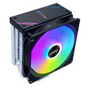 【スモールラボ】CPUクーラーサイドフロー空冷クーラー LED虹色発光 120mm LGA1851/1700/1200/115X AMD:AM5/AM4ソケッ…