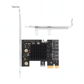 【スモールラボ】ASM1061 SATA拡張カード｜PCIe x1 → SATA3.0 6Gbps×2ポート PCIe2.0対応 ブート可能 HDD/SSD増設カード