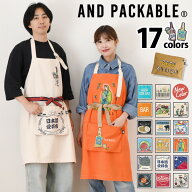 ＼本日店内EVENT／ 送料無料 アンドパッカブル AND PACKABLE エプロン おしゃれ 大きいサイズ レディース…