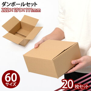 送料無料 宅配60サイズ ダンボール箱 20枚セット Cタイプ (ED-12) 段ボール 収納 梱包 配送 保管 通販 発送 ネットショップ フリマアプリ 便利 強化 無地 小物用 小型 小さい 資材 メルカリ 整理