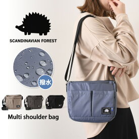 ＼本日店内SALE／ セール 送料無料 SCANDINAVIANFOREST スカンジナビアンフォレスト 多機能 ショルダーバッグ レディース メンズ バッグ 斜めがけ 大人 撥水 収納 整理 整頓 小さめ おしゃれ ハリネズミ 北欧 マチあり 軽量 メール便