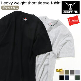 ＼本日店内SALE／ セール 送料無料 Hanes ヘインズ Tシャツ ビーフィー BEEFY-T 半袖Tシャツ スポーツウェア タグレス 半袖 メンズ レディース ユニセックス インナー 無地 シンプル トップス コットン BEEFY 肉厚 厚手 綿100% コットン 黒 白 ブランド メール便