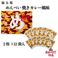 辛子めんたい風味めんべい 焼きカレー風味 2枚×12袋 福太郎 博多 福岡 九州 お土産 帰省土産 贈り物 博…