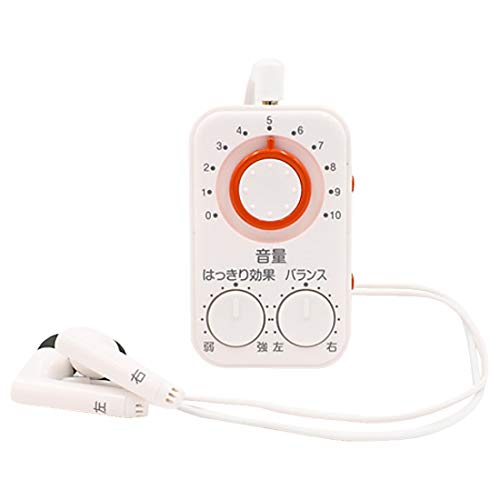 山善 集音器 耳にやさしい 音量10段階 デジタルステレオ集音器 ホワイト W メーカー保証1年 驚きの値段 幅4.4×奥行1.6×高さ7.2cm YSF-300 低価格化