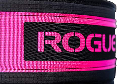 開店祝い ROGUE FITNESS ローグ 購入 USA ウェイトリフティングベルト M ピンク ナイロン