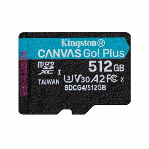 Kingston 512GB microSDXC Canvas Go Plus Gen4 200MB/�b A2 U3 V30 �A�_�v�^�t�� SD