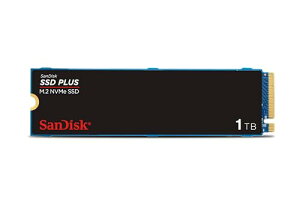 SanDisk SSD Plus 1TB M.2 2280 PCIe Gen3 NVMe SSD �ő�3200MB/�b�̓ǂݎ�葬�x