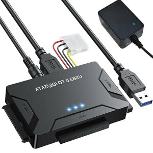 SATA USB �ϊ��P�[�u�� 3.5�C���` HDD 500GB~6TB 2.5�C���` HDD SSD �ő�18TB ���w�h���C�u�Ή� SATA