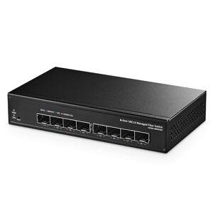 Binardat 8�|�[�g 10�M�K�r�b�g SFP+ �}�l�[�W�h�X�C�b�` 1G/10G SFP+���W���[���Ή� 160Gbps�ш敝 Web/C