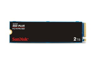 SanDisk SSD Plus 2TB�AM.2 2280 PCIe Gen3 NVMe SSD�A�ő�3200MB/�b�̓ǂݎ�葬�x�B SDSS