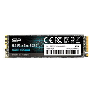 �V���R���p���[ SSD 1TB 3D NAND M.2 2280 PCIe3.0×4 NVMe1.3 P34A60�V���[�Y 5�N SP001TB