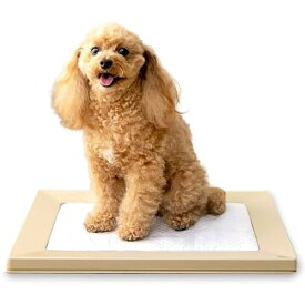 アイリスオーヤマ 犬 トイレ しつけ おしゃれ スクエアドッグトレー 挟むだけ マグネット レギュラー ベージュ 水洗い可
