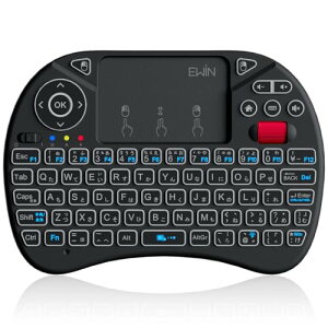 Ewin �~�j�L�[�{�[�h ���C�����X 2.4GHz �^�b�`�p�b�h���}�E�X�z�C�[������ ���{��z�� 8�F�o�b�N���C�g �}�E�X��̌^ USB���V�[�o