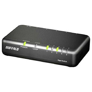 �o�b�t�@���[ BUFFALO Giga�Ή� �v���X�`�b�N➑� AC�d�� 5�|�[�g LSW6-GT-5EPL/NBK �u���b�N �X�C�b�`���O�n�u