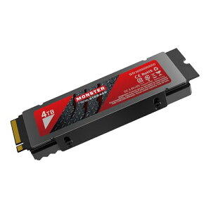 Monster Storage SSD 4TB NVMe PCIe Gen4×4 PS5�m�F�ς� �ő�Ǎ�: 7100MB/s �ő发���F610