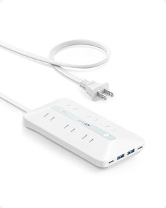 Anker USB Power Strip (10-in-1 20W) (�d���^�b�v 6�� �����R�[�h 1.5m USB�^�b�v AC������/U