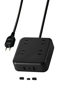 �G���R�� �d���^�b�v ���K�[�h USB�^�b�v 1.5m 4�� USB 32W [ USB-A 2�|�[�g/ USB-C 1�|�[�g ] ���^�b�v