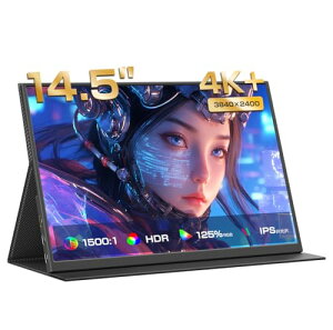 EVICIV QLED ���o�C�����j�^�[14.5�C���` 4K ����� ���o�C���f�B�X�v���C UHD (3840×2400) HDR 125%sR