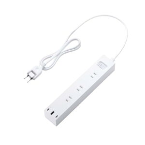 �G���R�� �d���^�b�v USB�^�b�v 30W 3�|�[�g Type-C USB-A 6�� 1m �ꊇ�X�C�b�` ��]�r�t�� ���K�[�h�t�� �z���C�g