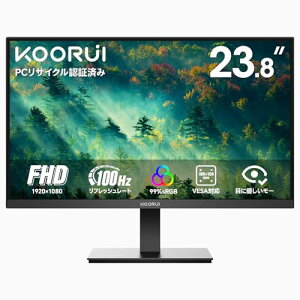 KOORUI ���j�^�[ 24�C���` 100Hz FHD(1920x1080) ����� �f�B�X�v���C �t��HD sRGB 99%/Adpitive